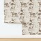 Traditional British Countryside Classic Sepia Horses Fox Hunt Equestrian Toile Vintage Horseback Riding Dogs Side Saddle Autumn Outdoor Sports Custom Pre-pasted Wallpaper by Spoonflower Pre-Pasted Wallpaper 2FT Wide